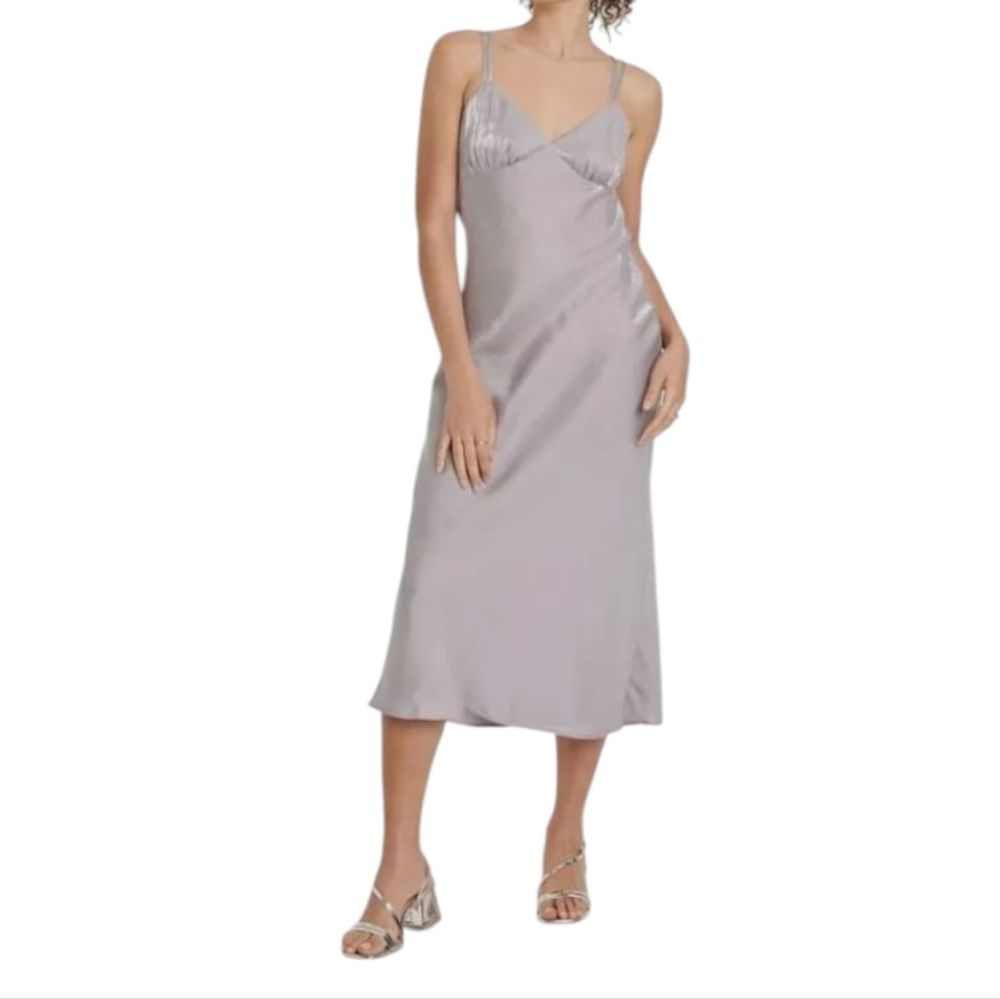 Wild Fable. Elegant Gray Women's Slip Dress. Size M. NWT.
